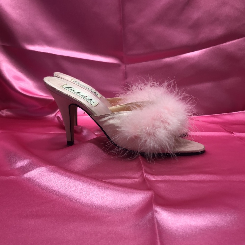 Fredrick’s of Hollywood Pink Mule Shoes - Picture 3 of 6
